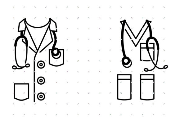 Doctor's Coat and Nurse's Scrubs SVG Design Review