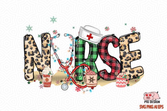 Nurse Stethoscope Christmas Sublimation
